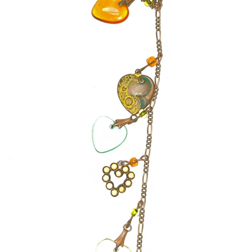 Whimsical Multi Heart Necklace with matching Heart Earrings - Picture 7 of 8